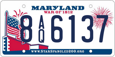 MD license plate 8AQ6137