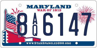 MD license plate 8AQ6147