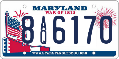 MD license plate 8AQ6170
