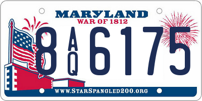 MD license plate 8AQ6175