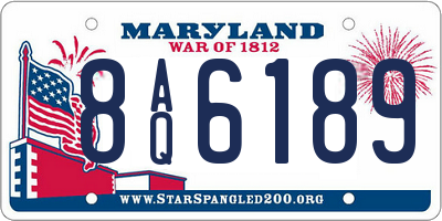 MD license plate 8AQ6189