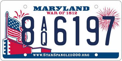 MD license plate 8AQ6197