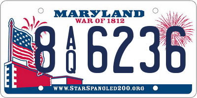 MD license plate 8AQ6236