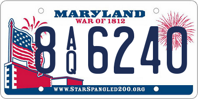 MD license plate 8AQ6240