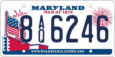 MD license plate 8AQ6246