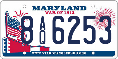 MD license plate 8AQ6253