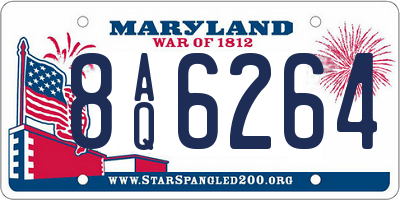 MD license plate 8AQ6264