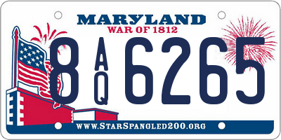 MD license plate 8AQ6265