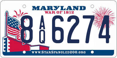 MD license plate 8AQ6274