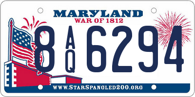 MD license plate 8AQ6294