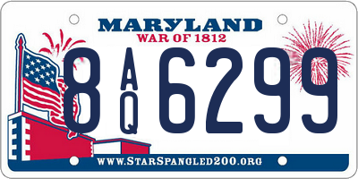 MD license plate 8AQ6299