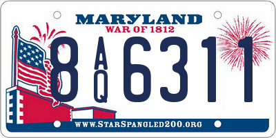 MD license plate 8AQ6311