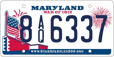 MD license plate 8AQ6337