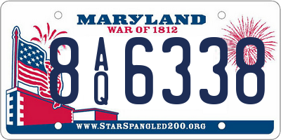 MD license plate 8AQ6338