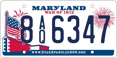 MD license plate 8AQ6347