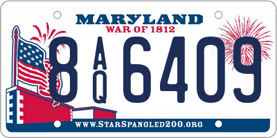 MD license plate 8AQ6409