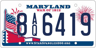 MD license plate 8AQ6419