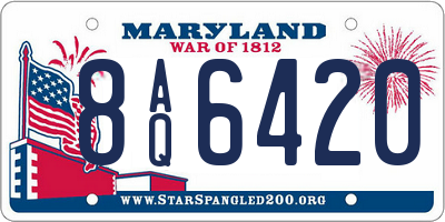 MD license plate 8AQ6420