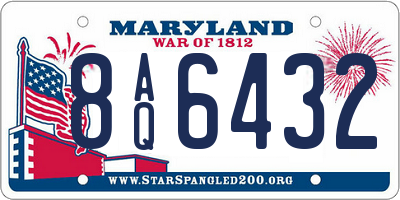 MD license plate 8AQ6432
