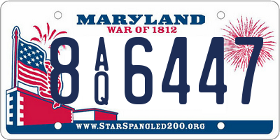 MD license plate 8AQ6447