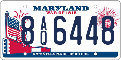 MD license plate 8AQ6448