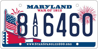 MD license plate 8AQ6460