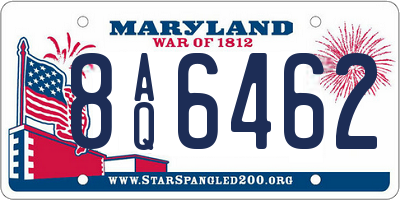 MD license plate 8AQ6462