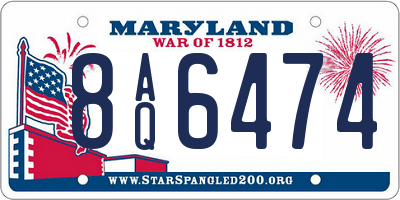 MD license plate 8AQ6474