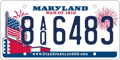 MD license plate 8AQ6483