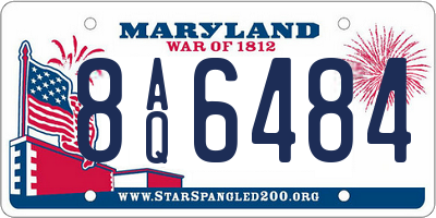 MD license plate 8AQ6484