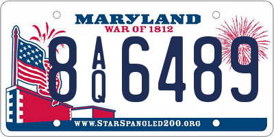 MD license plate 8AQ6489