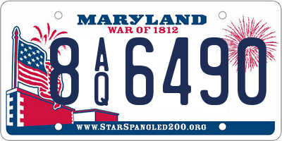 MD license plate 8AQ6490