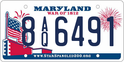MD license plate 8AQ6491