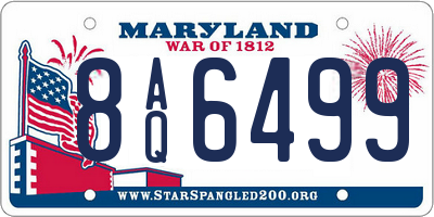 MD license plate 8AQ6499