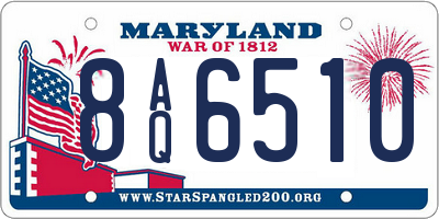 MD license plate 8AQ6510
