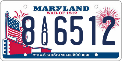 MD license plate 8AQ6512