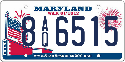 MD license plate 8AQ6515
