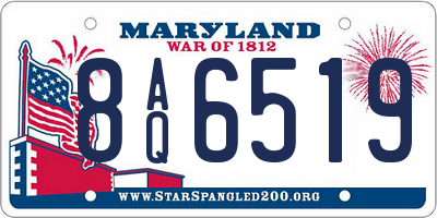 MD license plate 8AQ6519