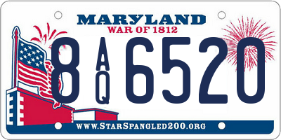 MD license plate 8AQ6520