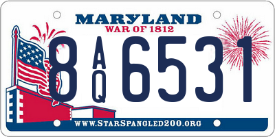 MD license plate 8AQ6531
