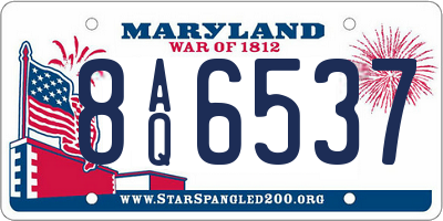 MD license plate 8AQ6537