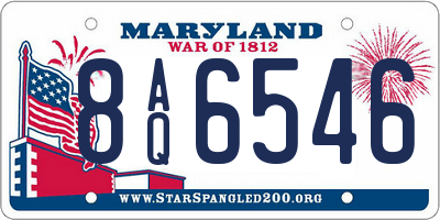 MD license plate 8AQ6546