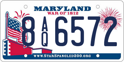 MD license plate 8AQ6572