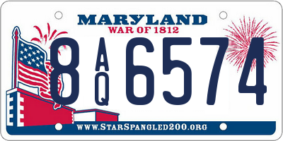 MD license plate 8AQ6574