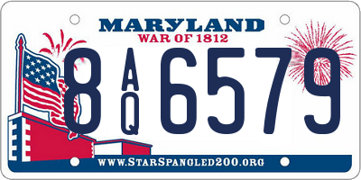MD license plate 8AQ6579