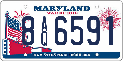 MD license plate 8AQ6591