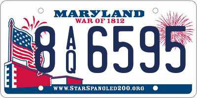 MD license plate 8AQ6595