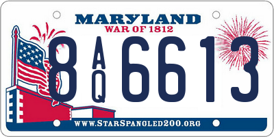 MD license plate 8AQ6613