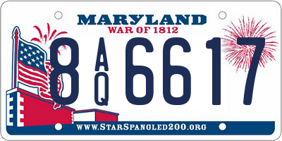 MD license plate 8AQ6617