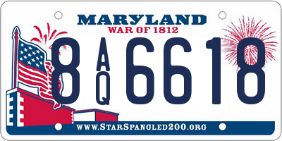 MD license plate 8AQ6618